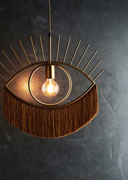 Grande lampe à frange L:52 cm