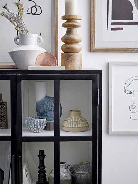 Bougeoir en bois de manguier H30cm