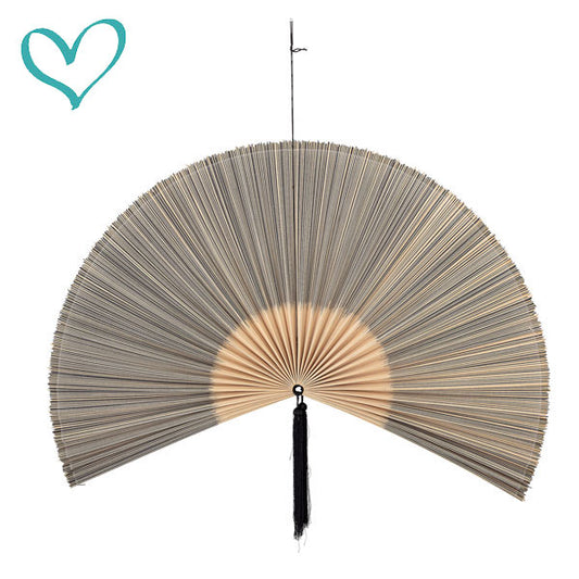 Décoration murale éventail en bambou
