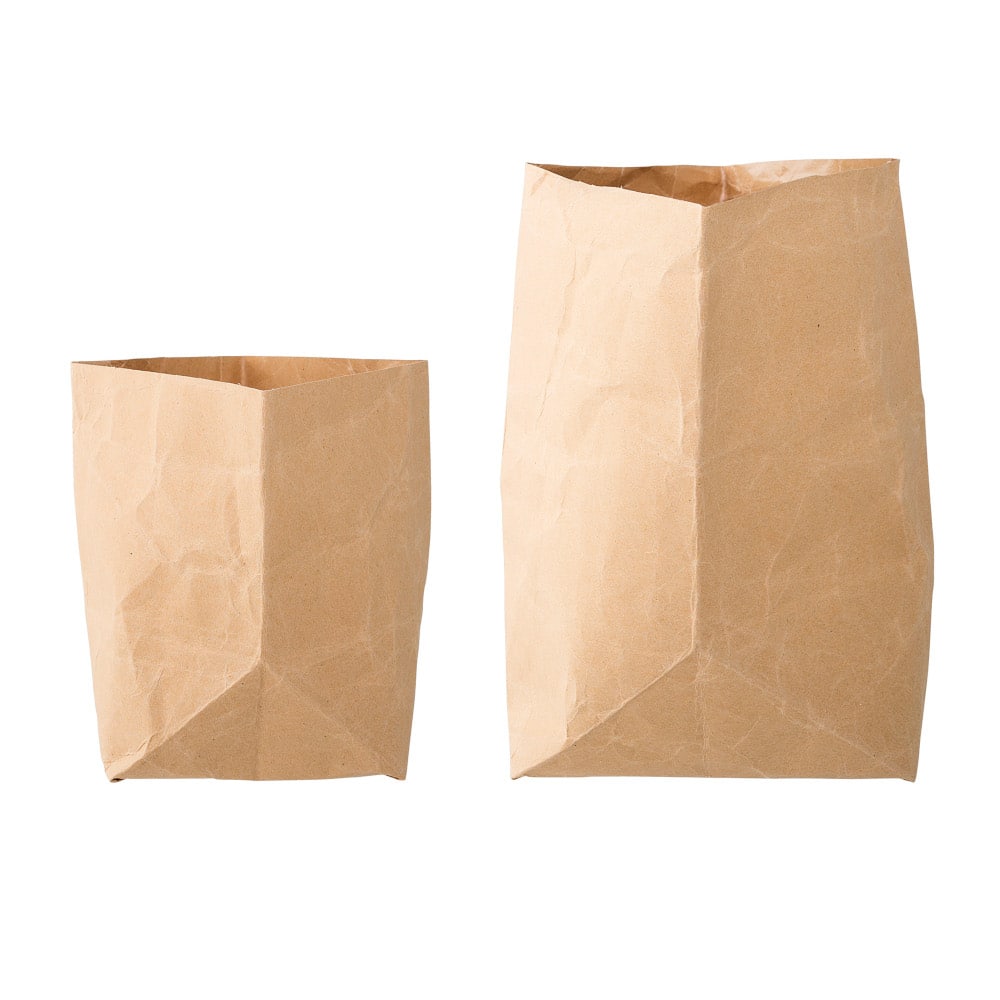 Lot de 2 caches pots en métal Taupe Lot de 2 caches pots en métal Taupe