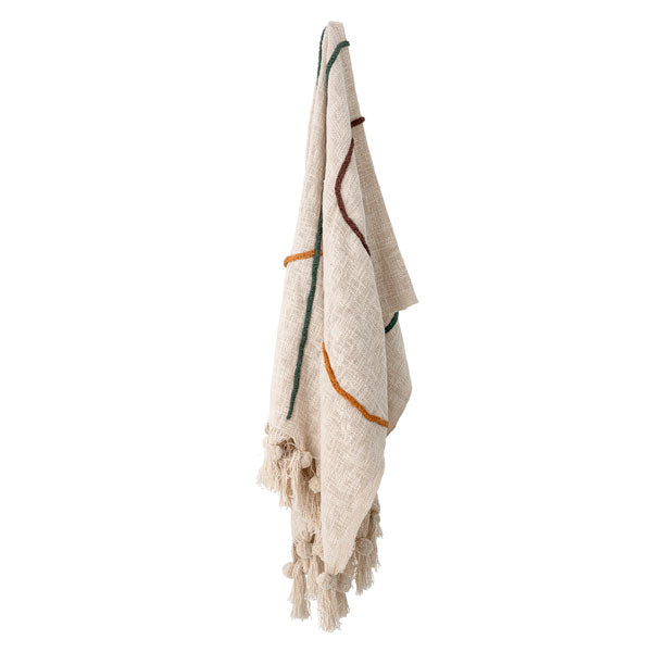 Plaid Nature broderie moderne 100% coton
