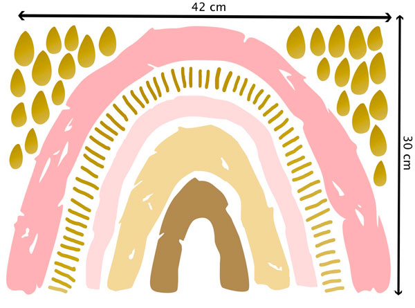 Stickers Arc en ciel rose