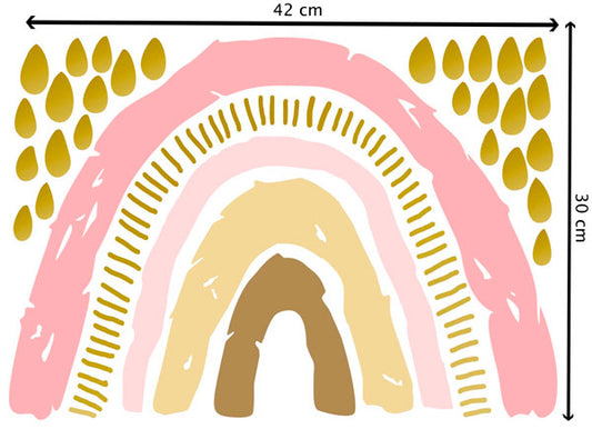 Stickers Arc en ciel rose