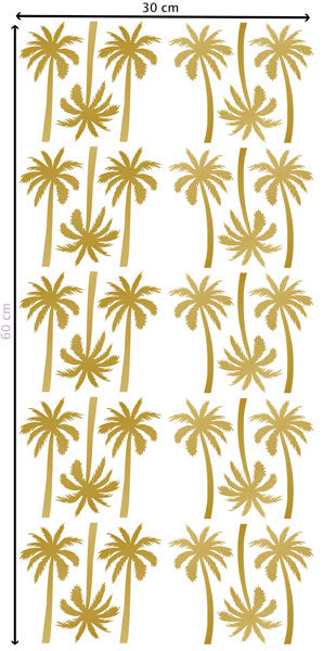 Stickers Palmier dorés (lot de 30)