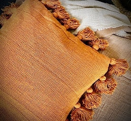 Coussin terracota 100% coton 45x45cm