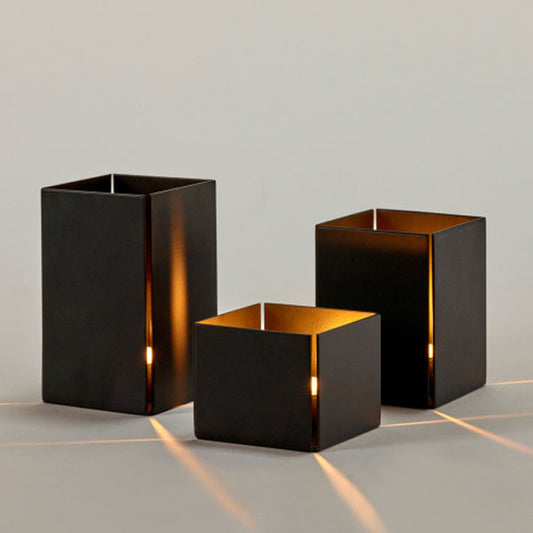 Photophore noir / pot à crayon GM