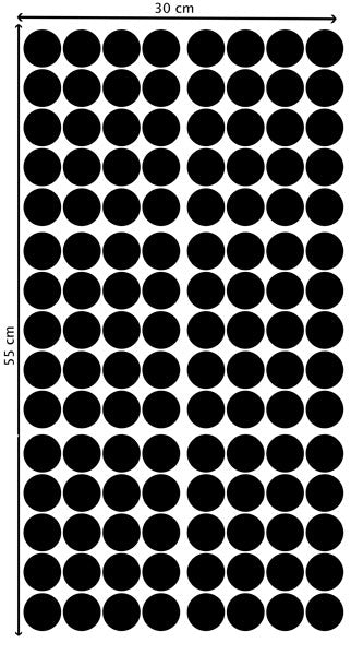 Stickers décoration pois noirs (lot de 120)