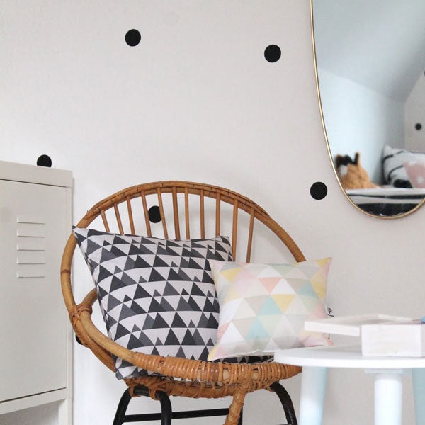 Stickers décoration pois noirs (lot de 120)