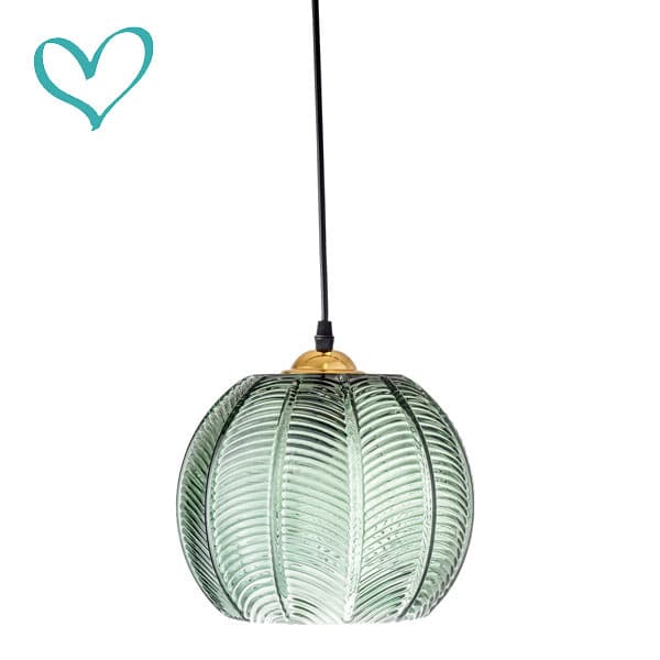 Suspension en verre green et gold