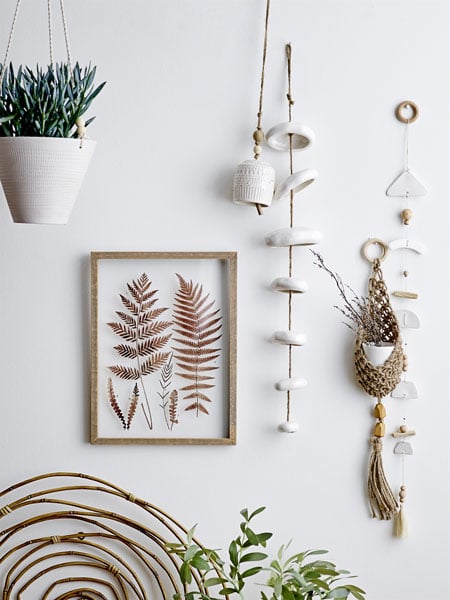 Lot de 3 suspensions cache pot en macramé et jute