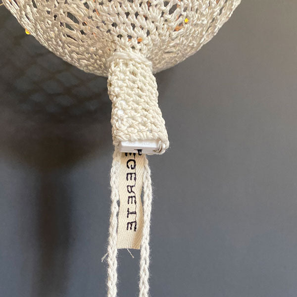 Ballon en crochet lumineux écru Grand modèle