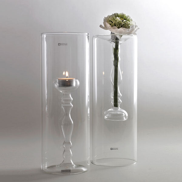 Vase / Bougeoir Hurricane de René Barba H30cm