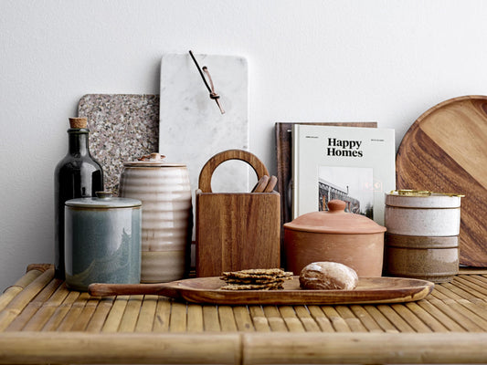 Pot en grés beige rosé