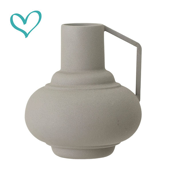 Petit vase gris vert / métal