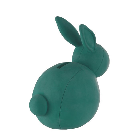 Jolie petite tirelire lapin bleu poudré