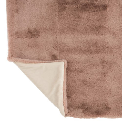 Plaid épais rose poudré tout doux 130x180cm