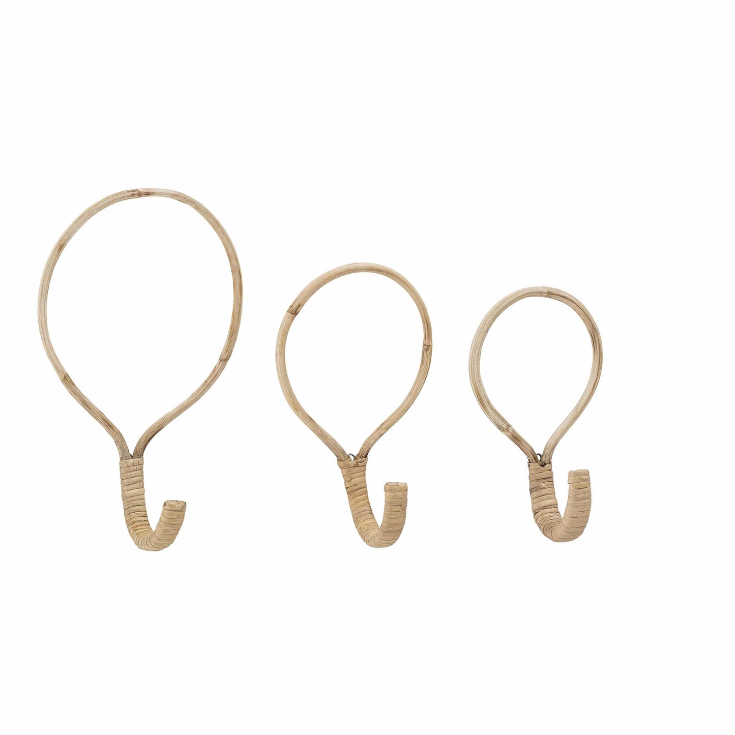 Lot de 3 Patères en bambou