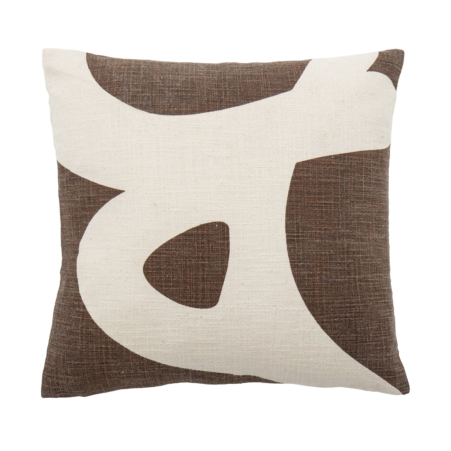 Coussin marron et beige