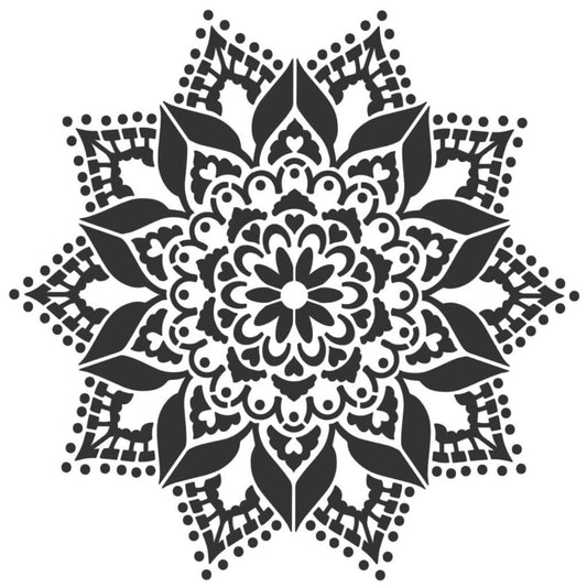 Pochoir mandala zen moyen modèle 116x116cm