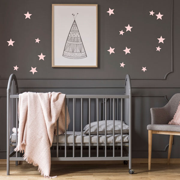 Stickers étoiles roses (lot de 48)