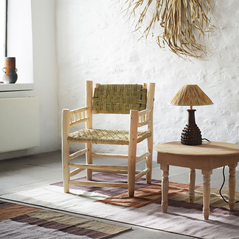 Tapis en coton tissé à la main prune 120x180cm