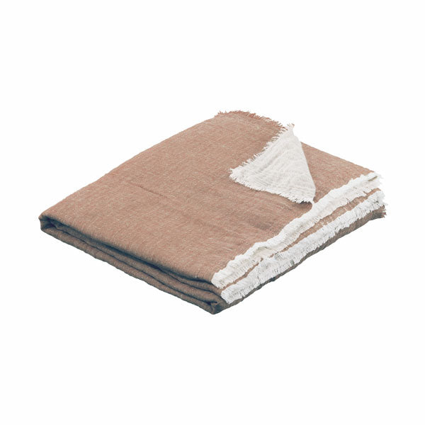 Plaid en gaze de coton, Caramel 130x190cm
