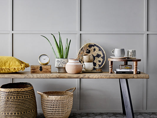 Panier noir/naturel taille L