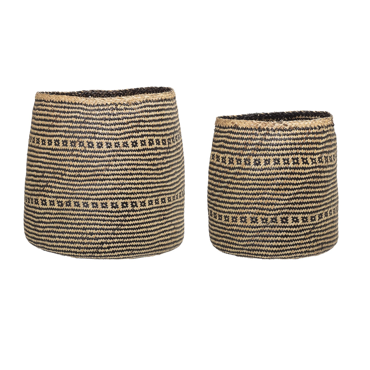 Panier noir/naturel taille L