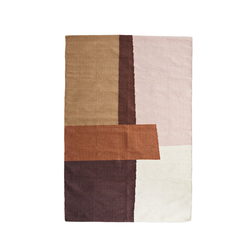 Tapis en coton tissé à la main cognac 120x180cm