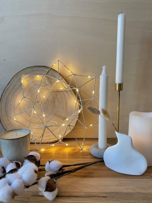 Bougie blanche (H24cm)