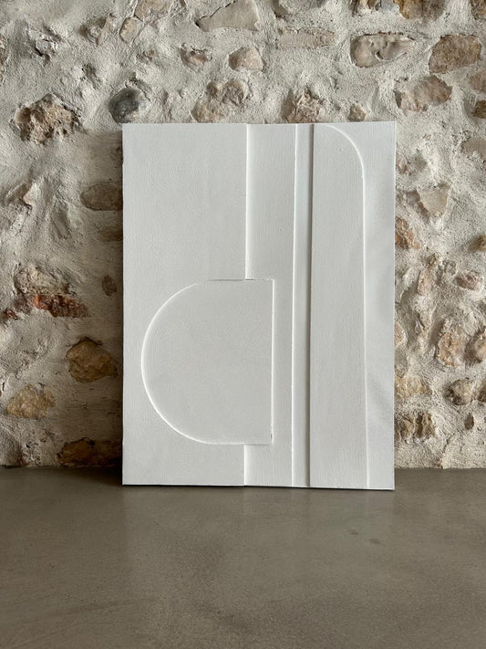 Tableau 3D York Blanc 60x80cm