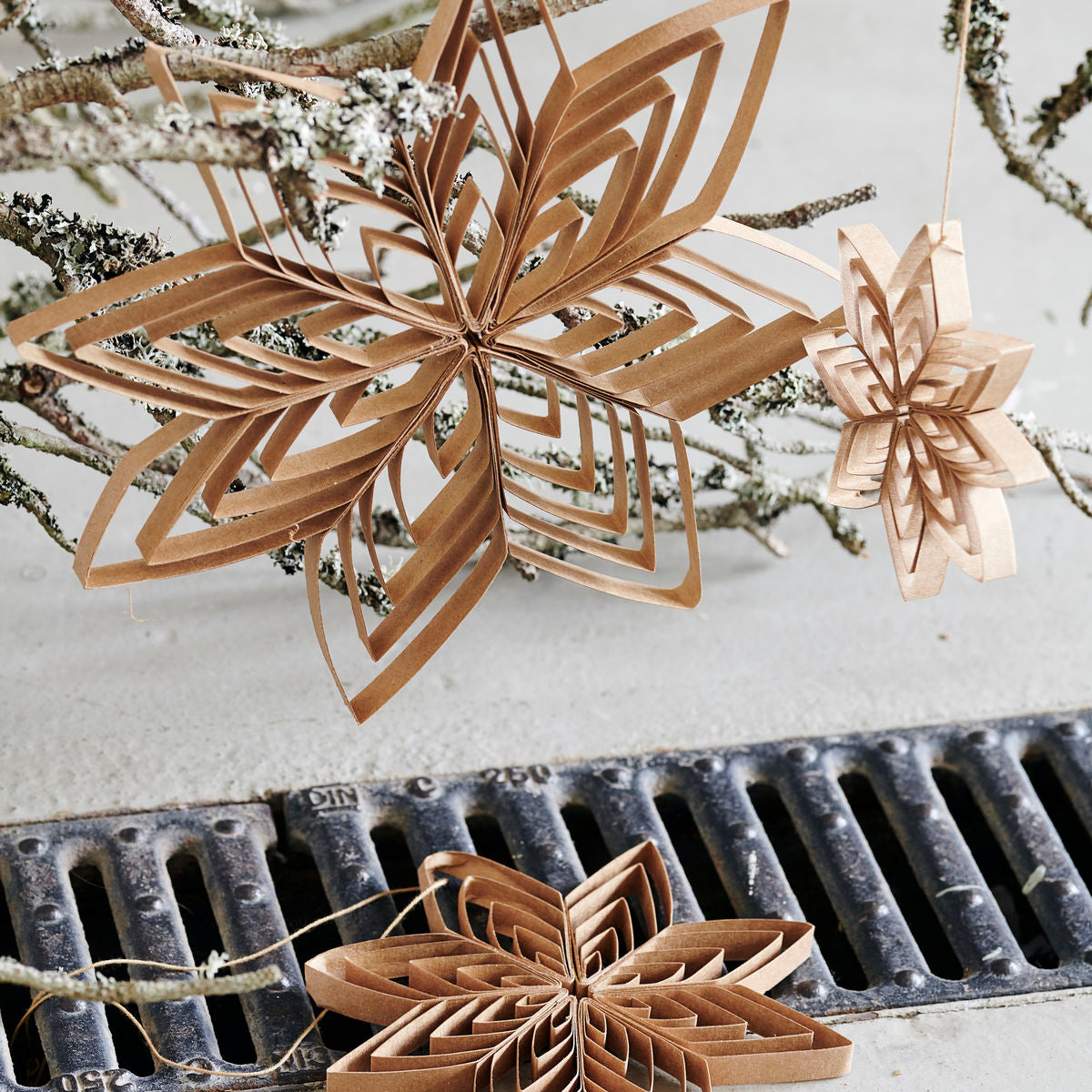 Etoile en papier kraft