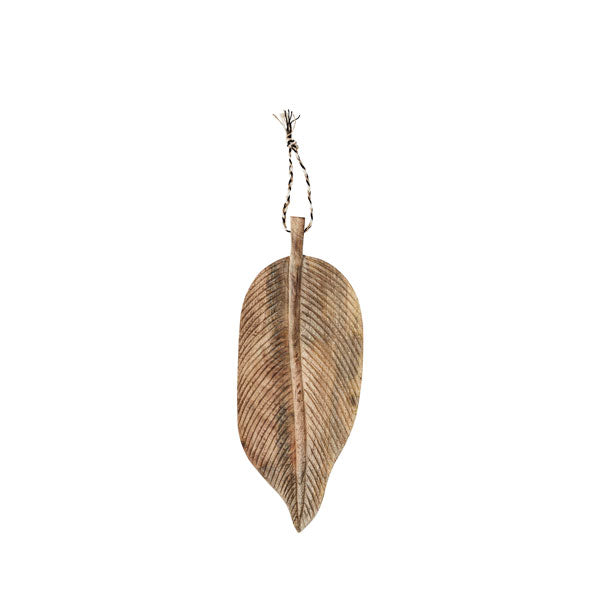 Feuille en bois de manguier 38cm