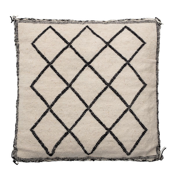 Coussin berbere noir et blanc 50x50cm