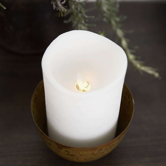 Bougie led blanche H10cm, Ø7cm