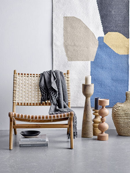 Grand bougeoir en bois de manguier H46cm