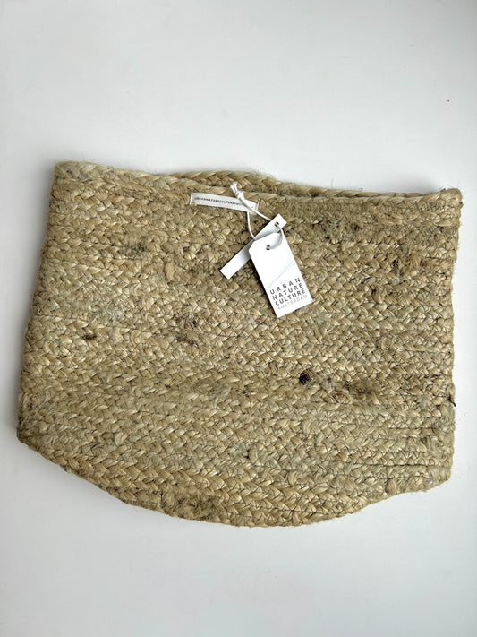 Panier/ cache pot en jute vert