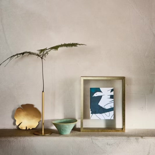 Cadre avec illustration 20x25cm transparent contours dorés