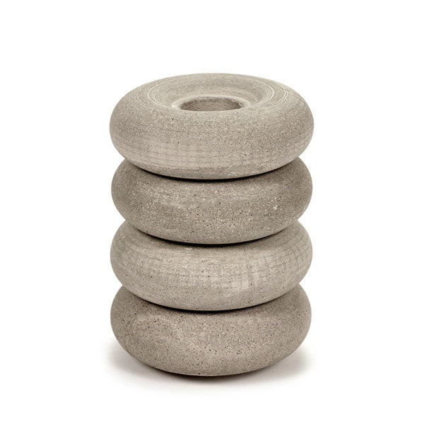 Bougeoir Brick gris béton