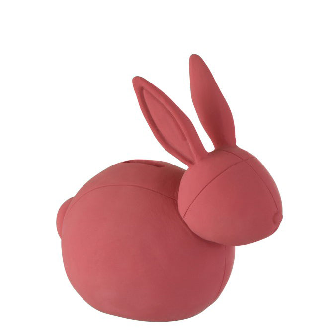 Jolie petite tirelire lapin rose poudré