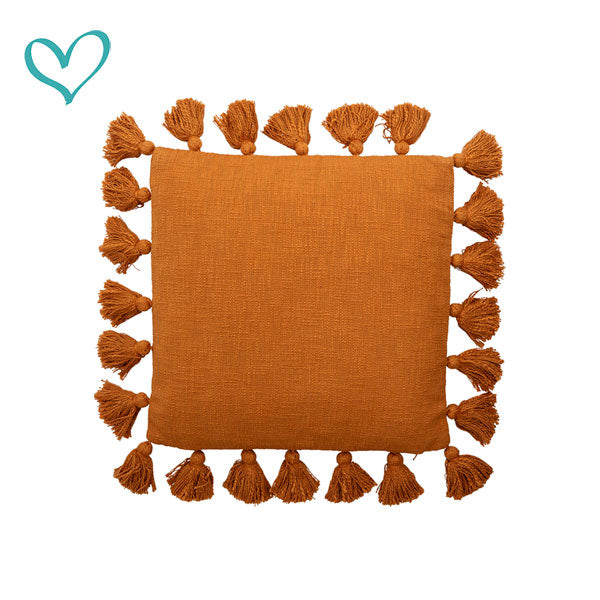 Coussin terracota 100% coton 45x45cm