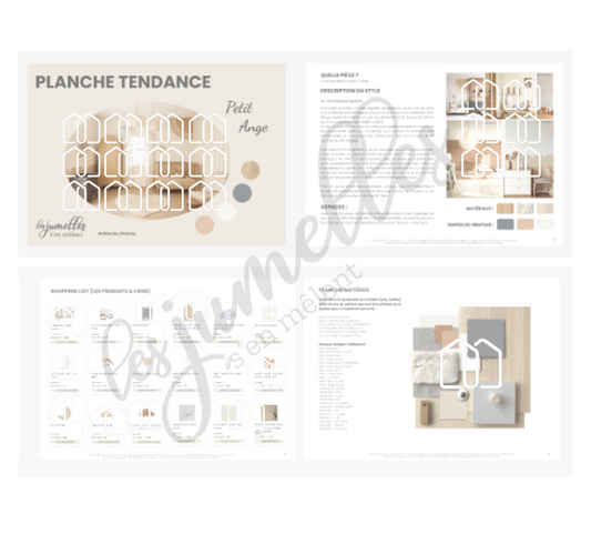 Idées déco chambre bébé garçon fille - Moodboard & Shopping list - Dossier 8 pages