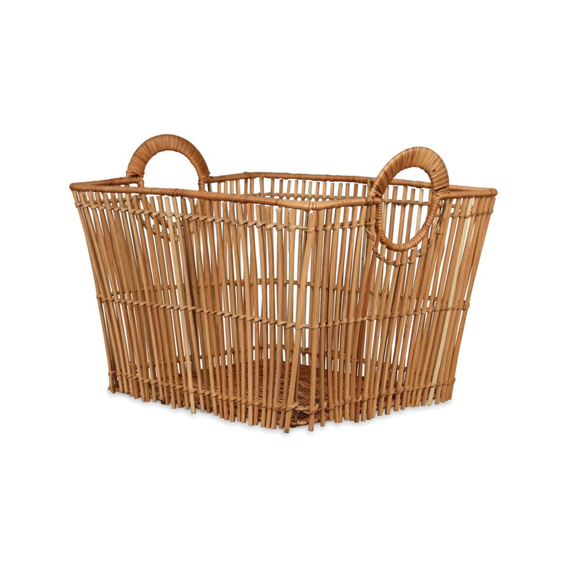 Panier cabane en rotin