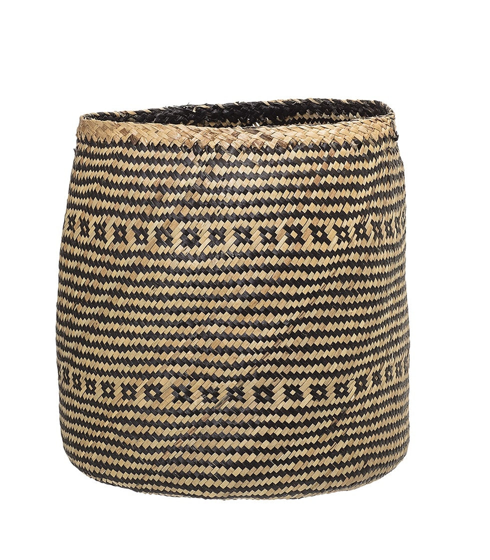 Panier noir/naturel taille M