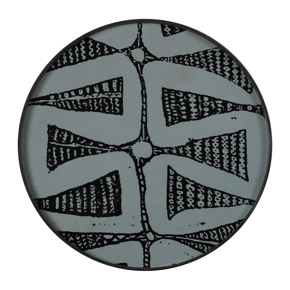 Plateau rond Ethnicraft gris bleu Ø 61cm