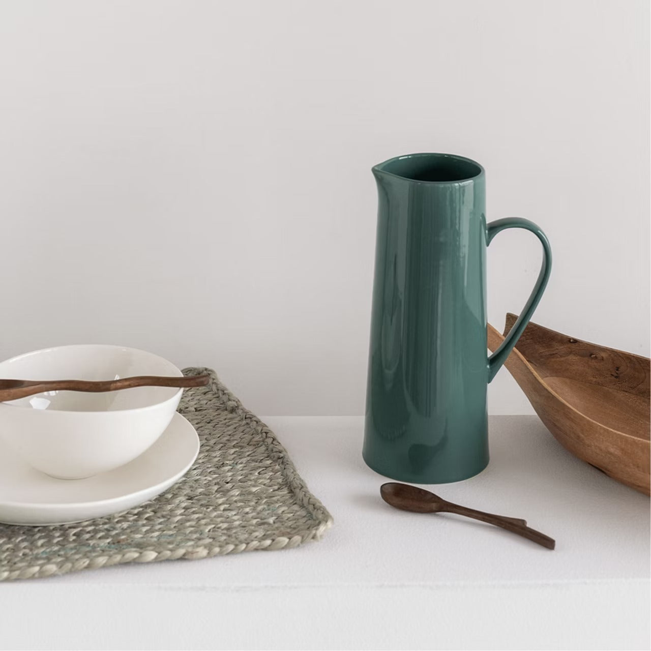 Set de table tressé en jute vert – Fabrication artisanale