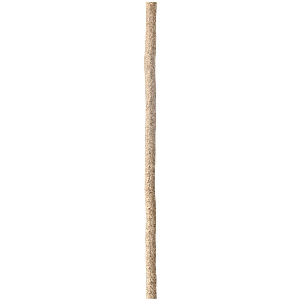 Suspension douille noire câble corde naturel 110cm
