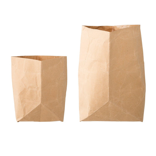 Lot de 2 caches-pots papier kraft