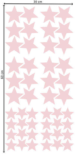Stickers étoiles roses (lot de 48)