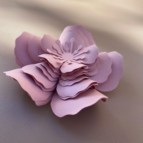 Lot de 10 fleurs couleurs rose / vieux rose, design paper maker français
